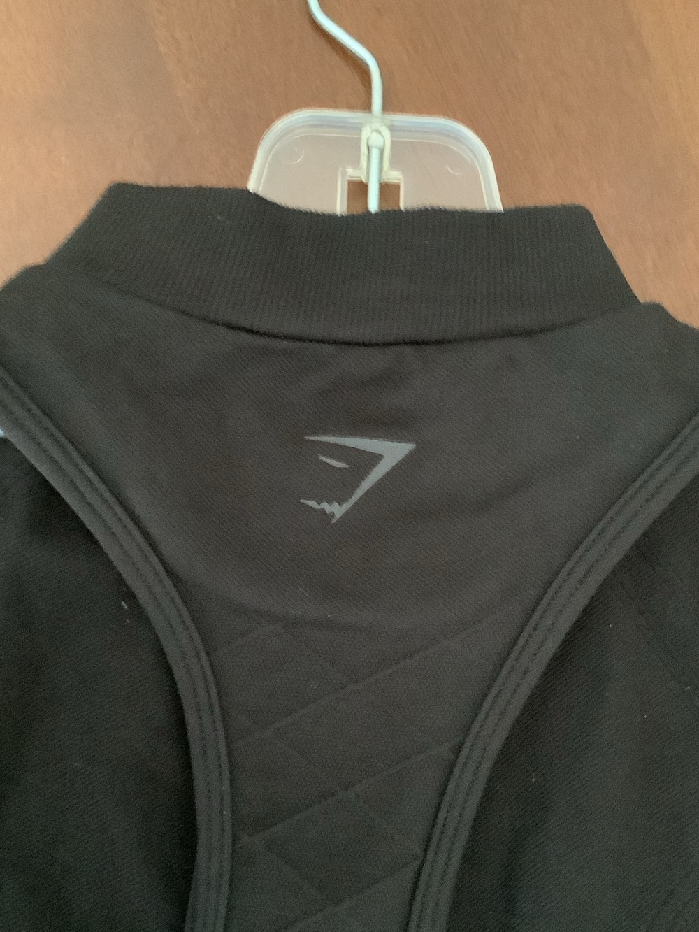 Gymshark Black Zip-Front High-Neck Sports Crop - Picture 3 of 5